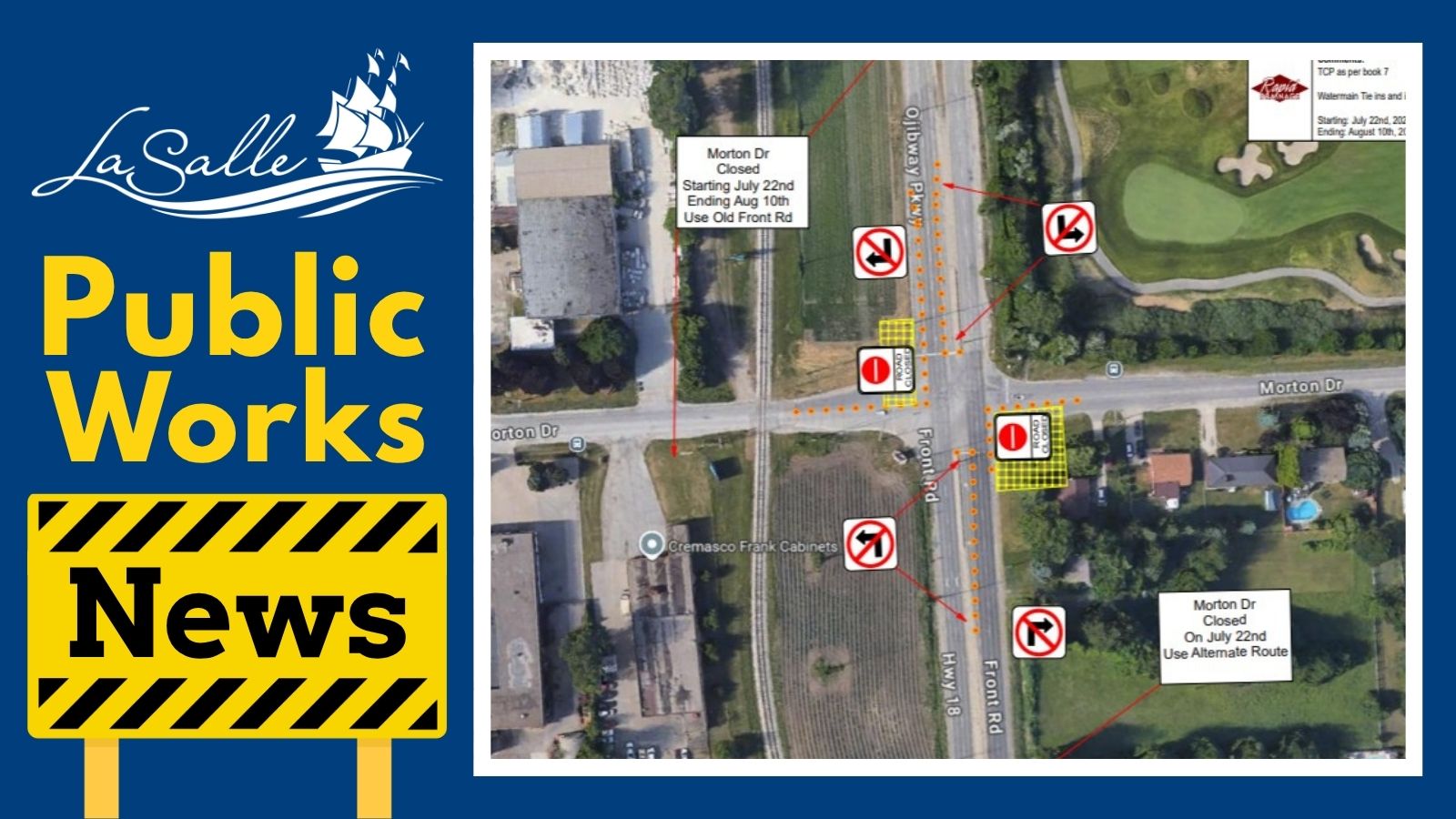 map of watermain upgrade