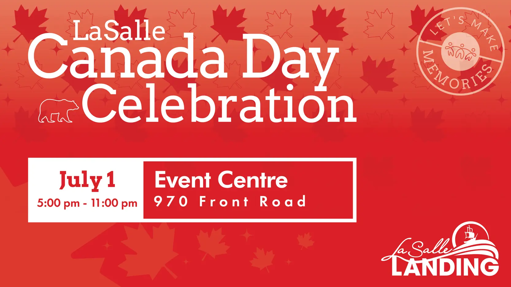 LaSalle Canada Day Celebration 2025 event details.