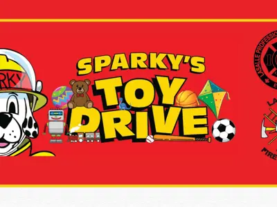sparky the fire dog and toy drive info