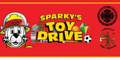 sparky the fire dog and toy drive info