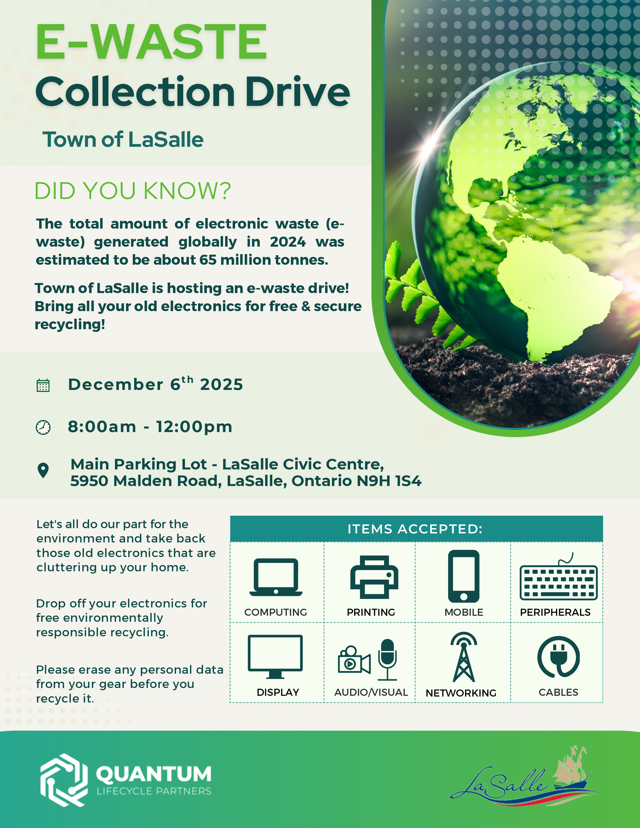 E-Waste Collection Drive Flyer (December 6, 2025)