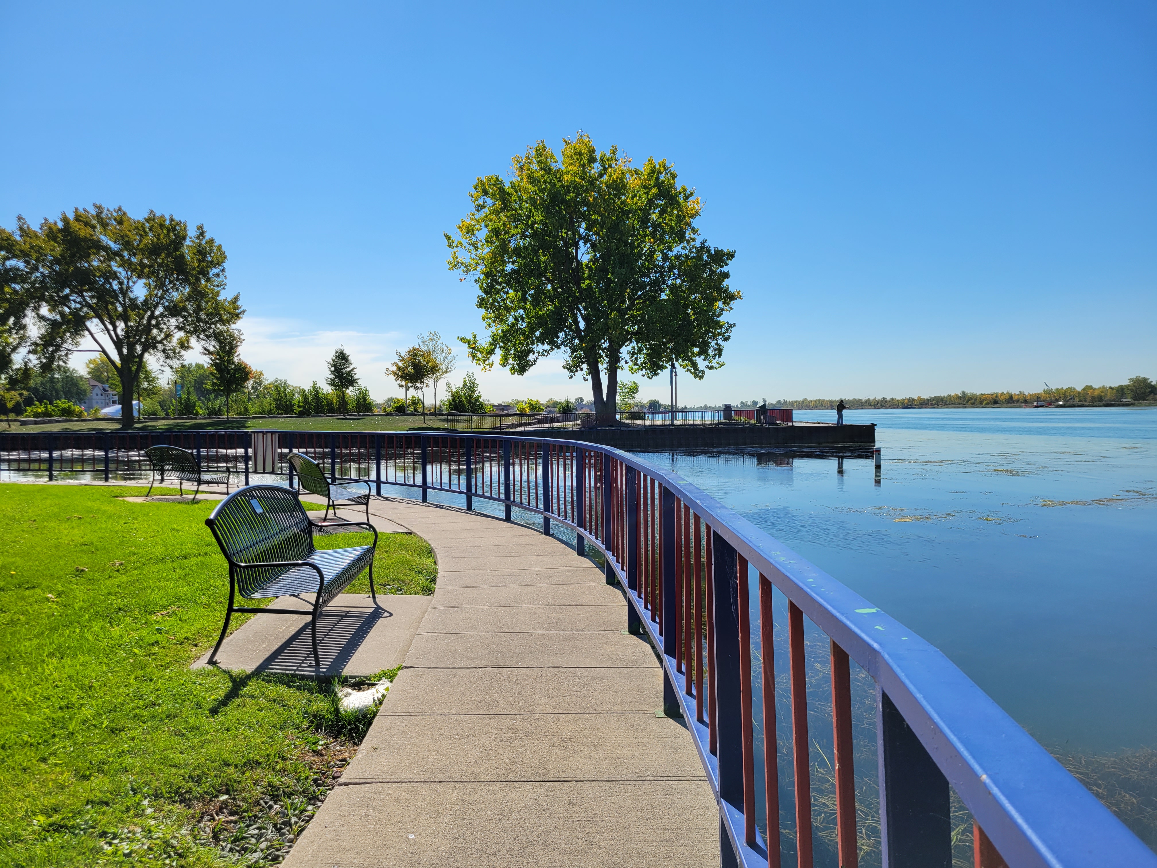 Bench at the LaSalle Waterfront.