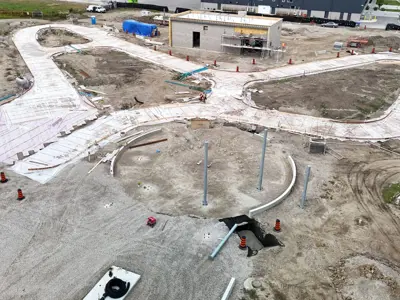 skate trail under construction