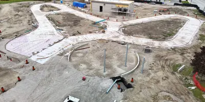skate trail under construction