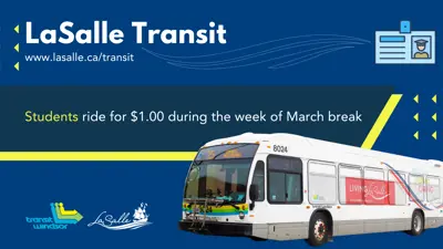 LaSalle Transit Student March Break Savings Graphic