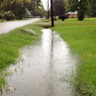 Ditch full of water