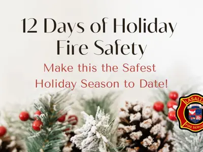 holiday fire safety background