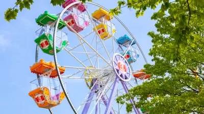  Colourful Ferris wheel.