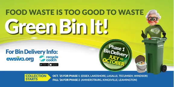 Green bin it graphic.