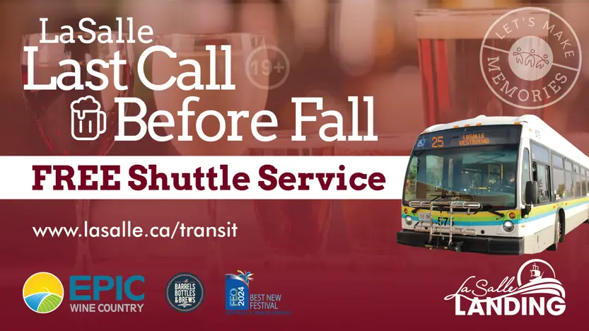 Last Call Before Fall shuttle service details.