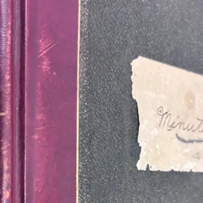 Photo of Council Minutes book